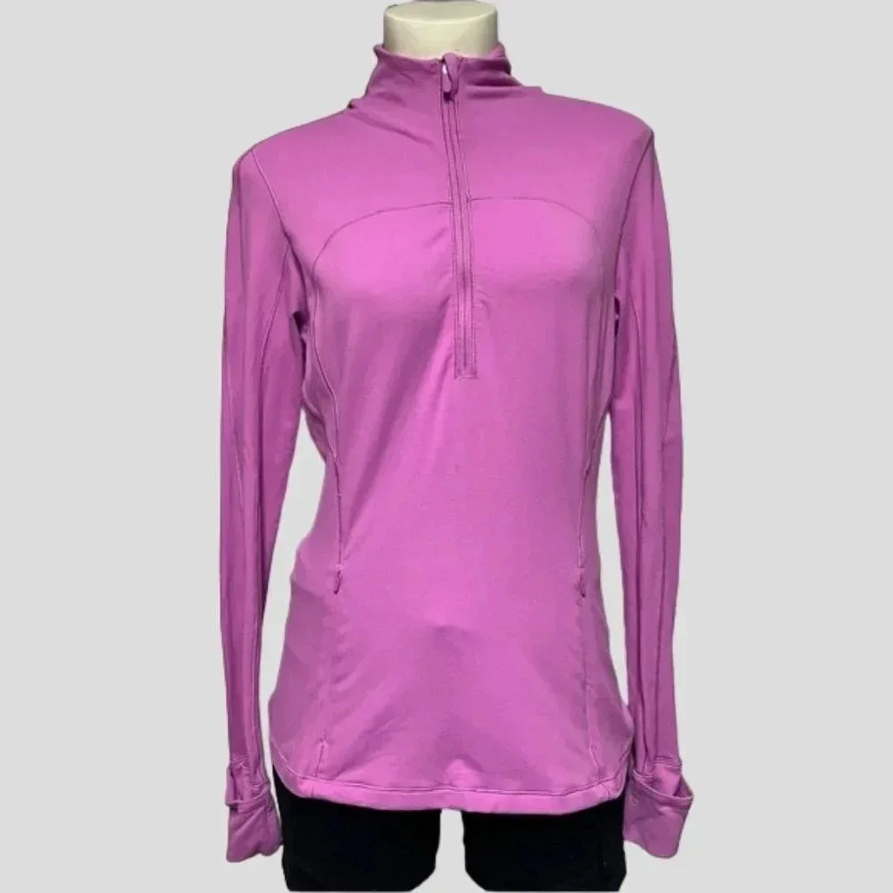 Lululemon Run Briskly 1/2 Zip Athletic Activewear Magenta Glow Jacket - Picture 5 of 16